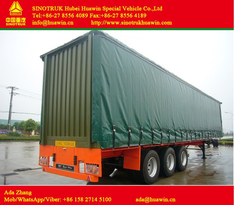 3-Axle Curtain Side Semi Trailer for beer/milk/cola - Image 3