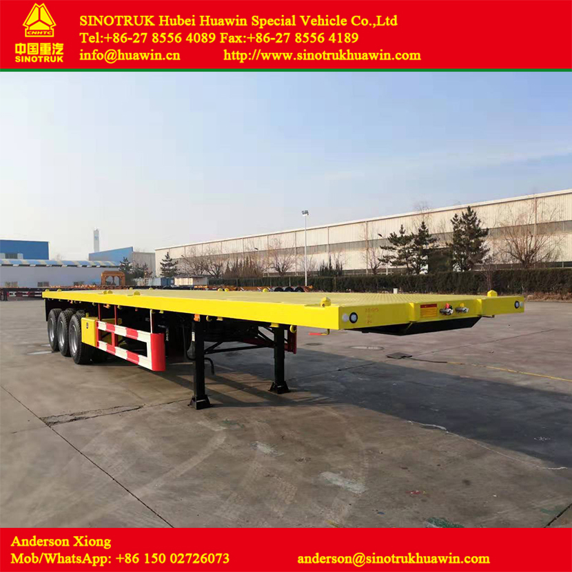 3 Axles 40FT Container Flatbed Semi Trailer - Image 3
