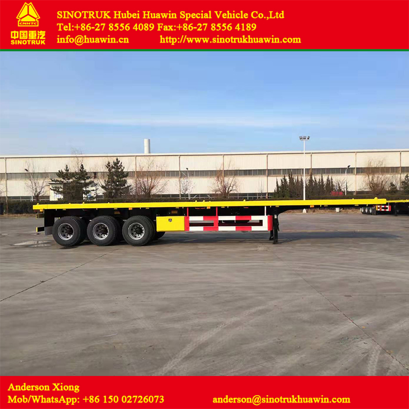 3 Axles 40FT Container Flatbed Semi Trailer - Image 2