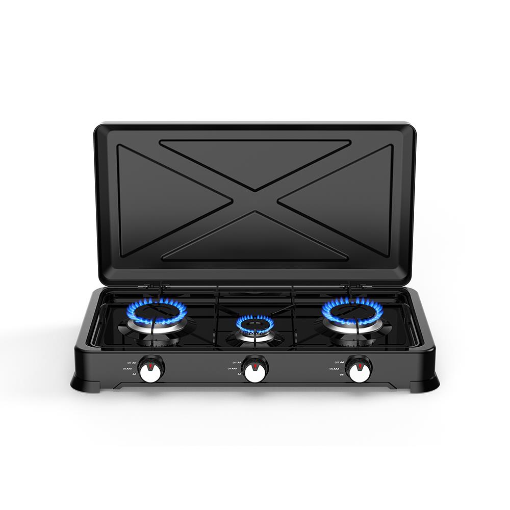 3 Burner Cooktop Camp Cooker Table Top Cooking Gas Stove - Image 2