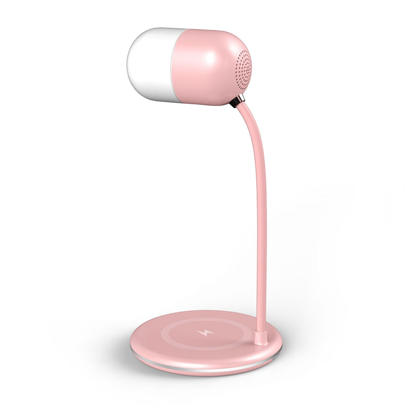 3 in 1 dimmable LED desk lamp with bluetooth speaker wireless charger for bedroom - Image 2
