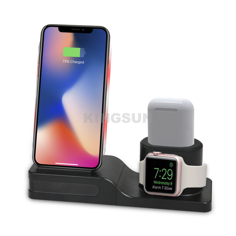 3 in 1 QI certified wireless charging station for phone and airpods - Image 2