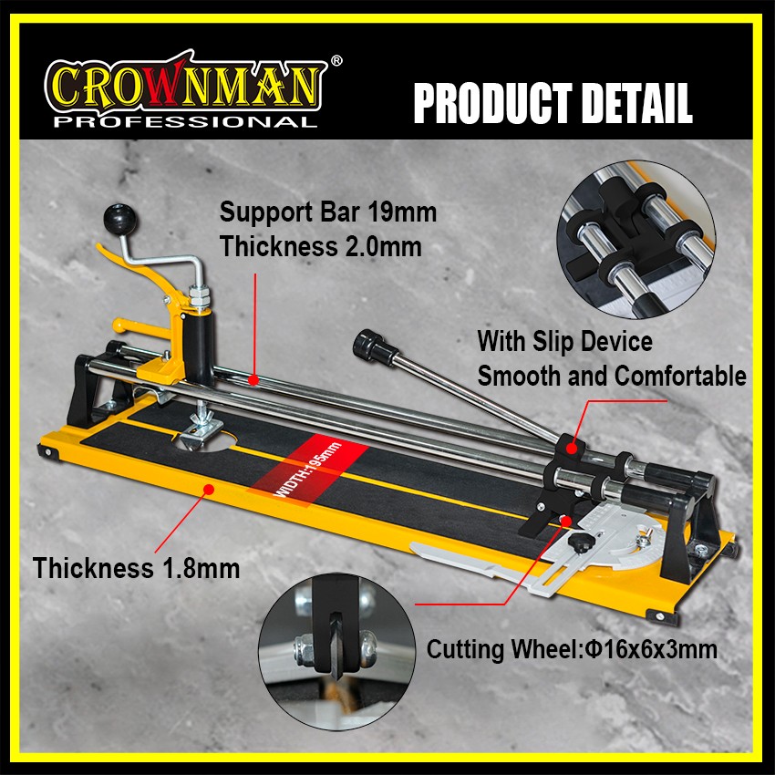 Manual Tile Cutter with YG6 Cutting Wheel