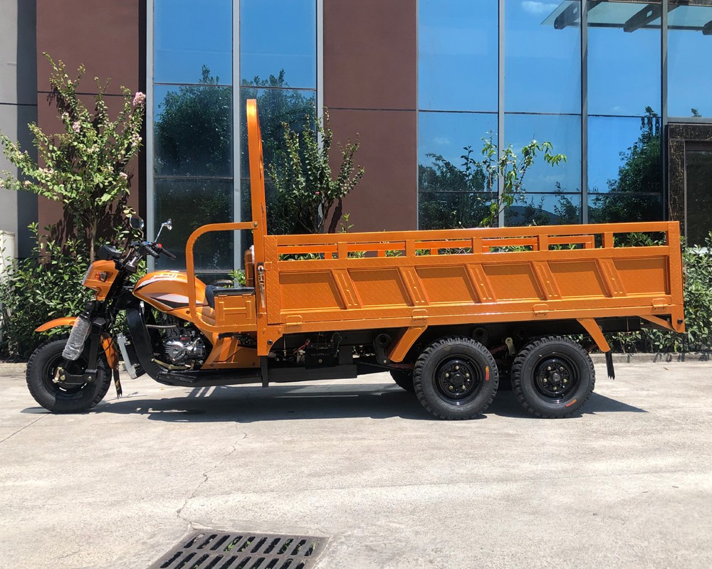 300CC Water cooled gasoline cargo tricycle with double rear axle - Image 2
