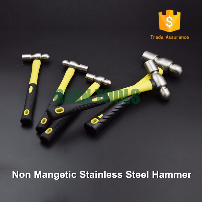 Stainless Steel Ball Peen Hammer with Rubber Handle