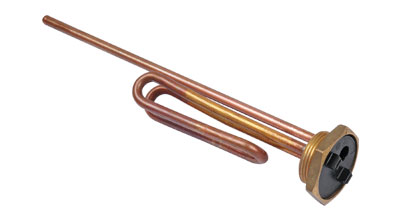 Copper Immersion Heater Element with Brass Flange