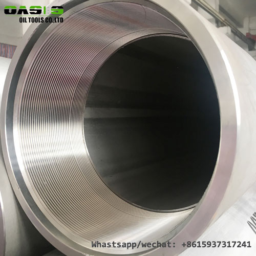 Threaded connection detail on stainless steel tube
