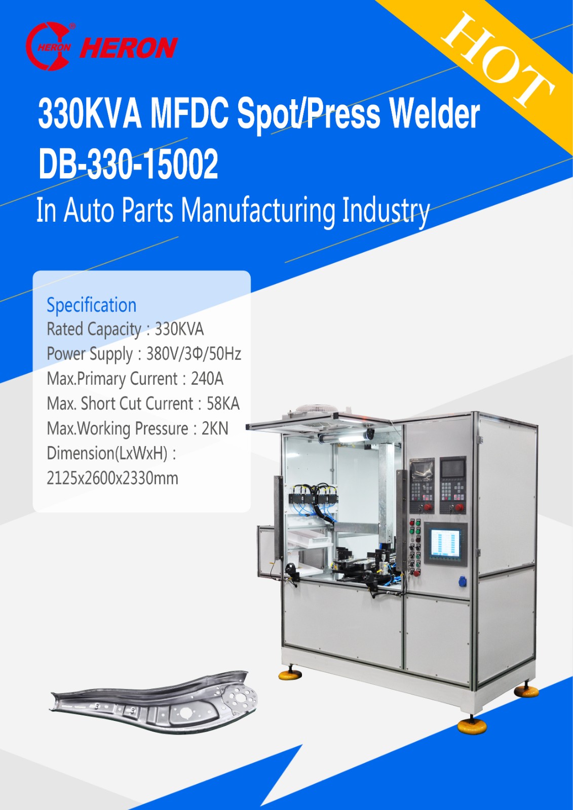 330KVA MFDC Spot and Press Welder