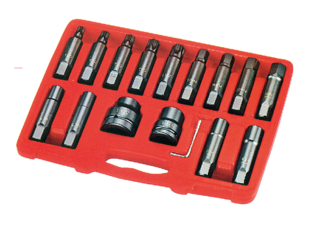 Impact Insert Bit Socket Set, 3/4 in Drive, 16 Pieces