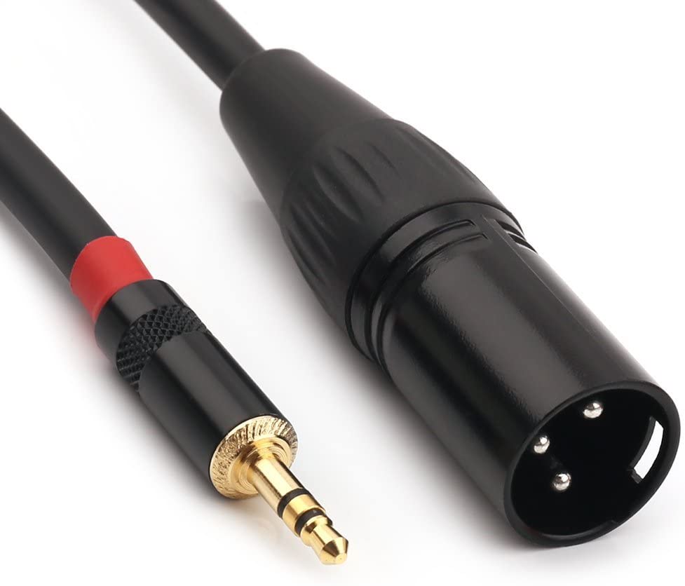 3.5mm (1/8 inch) TRS stereo male to XLR plug interconnection audio microphone cable - Image 2