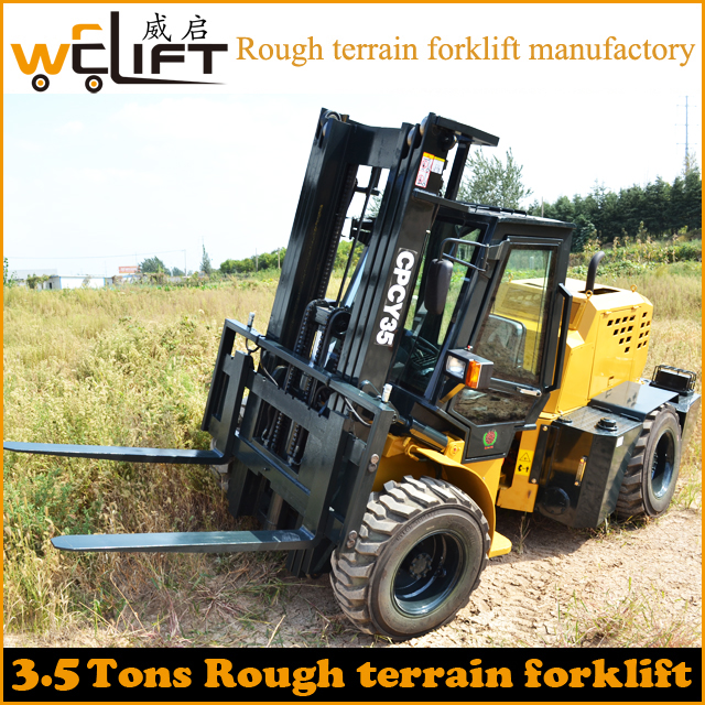 3.5t Ce Certified 4WD Rough Terrain Forklift - Image 3