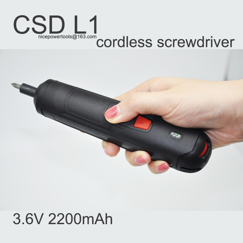 3.6V Cordless Screwdriver with 220mAh Battery