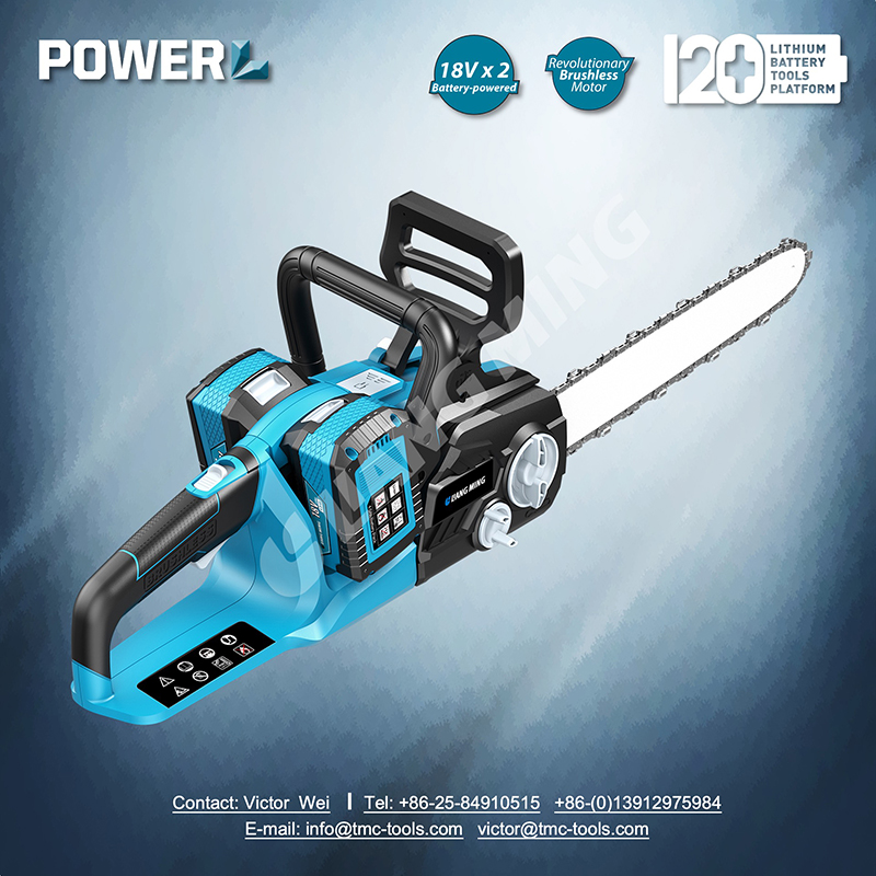 36V(18Vx2) brushless lithium battery cordless chain saw - Image 2