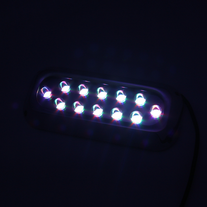 Illuminated marine light showing brightness