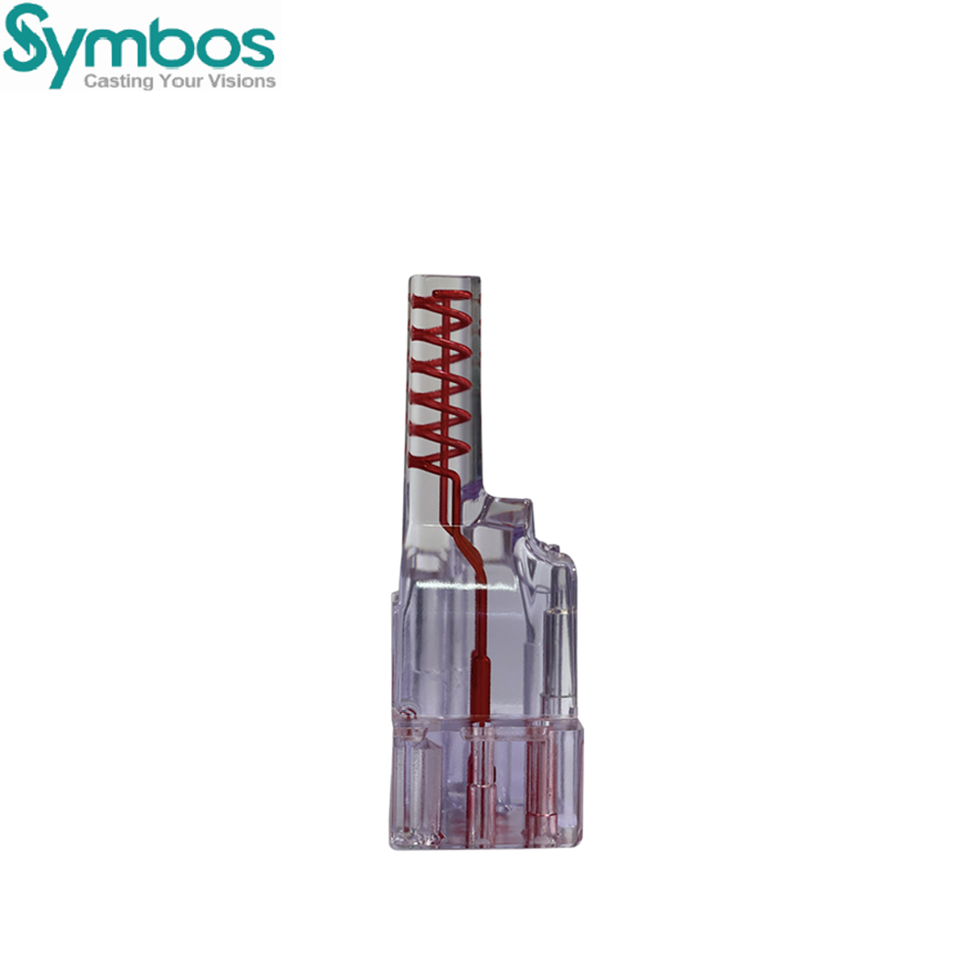 Precision-engineered transparent mold component with internal cooling channels