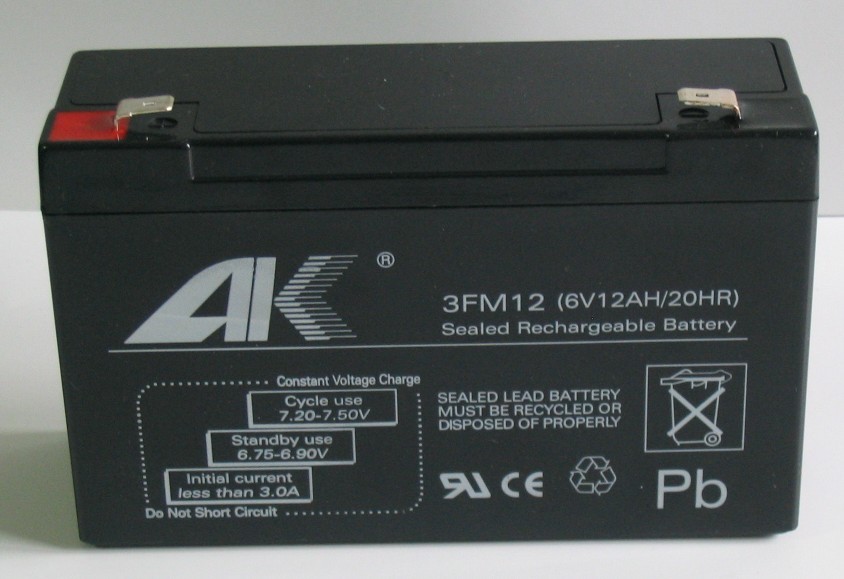6V 12Ah Sealed Lead-Acid Battery