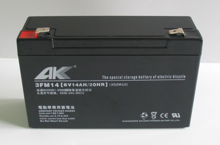 6V 14Ah Sealed Lead-Acid Battery for Electric Bicycles