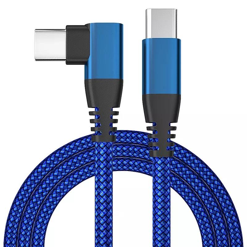 60W USB Type-C Cable with 90-Degree Connector