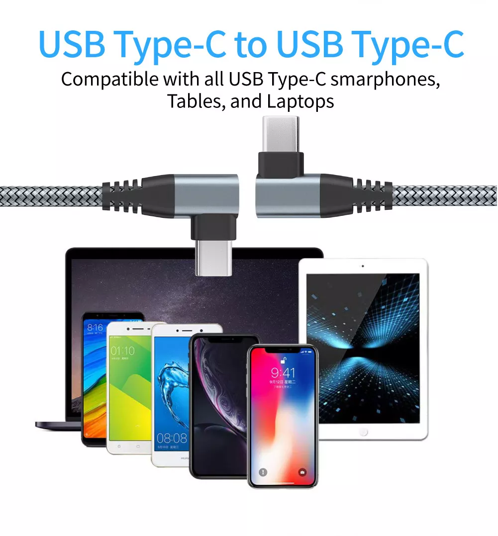 USB-C to USB-C compatibility with laptops and phones