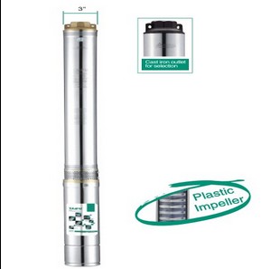 3-Inch Deep Well Submersible Pump with Plastic Impeller