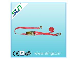 Polyester webbing sling showing eye construction
