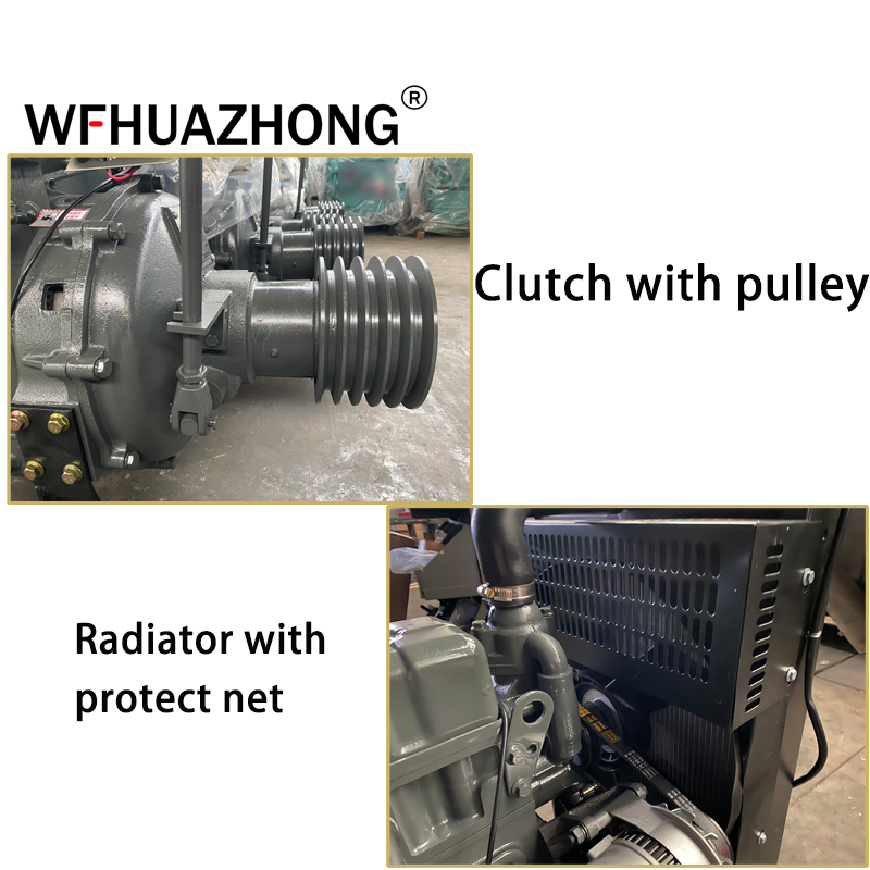 Clutch and pulley system with radiator protection