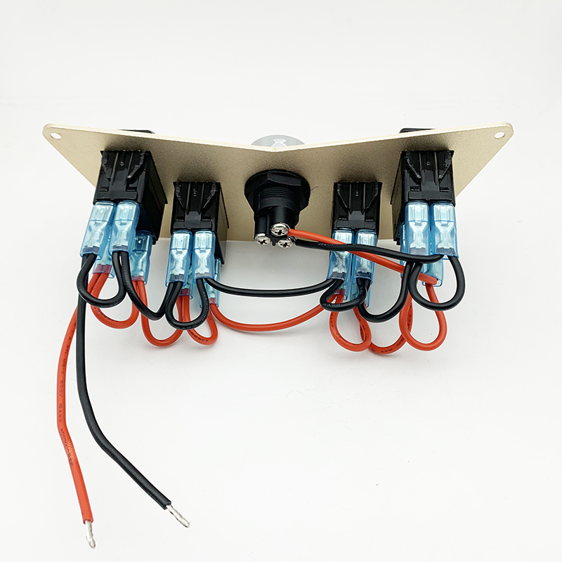 Full panel assembly with insulated crimp connectors