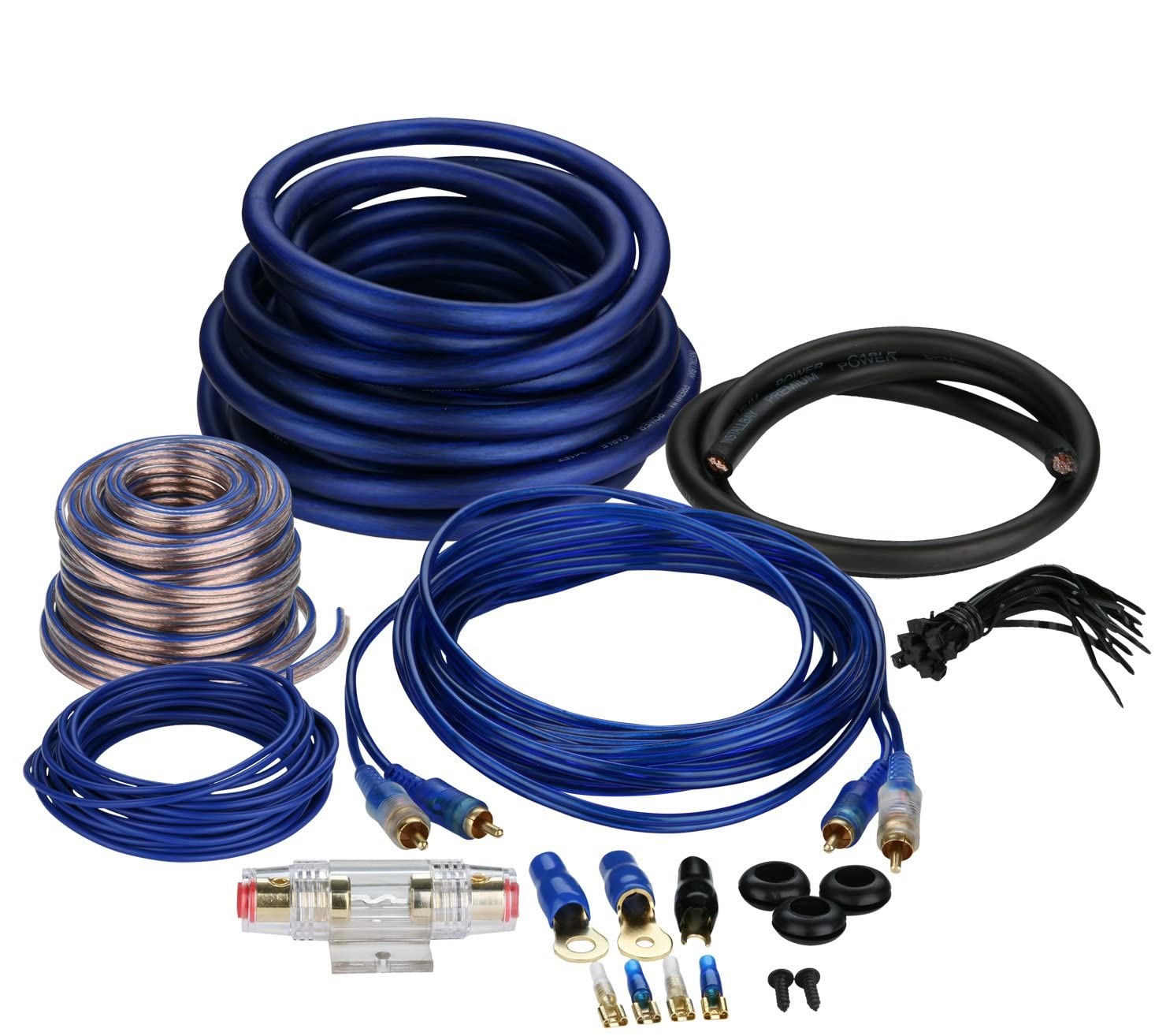 Car Audio Amplifier Installation Kit, 4 Gauge, 1600W