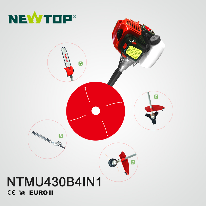 4-in-1 Multi-Tool Brush Cutter with Chainsaw, Hedge Trimmer, and Grass Trimmer Attachments
