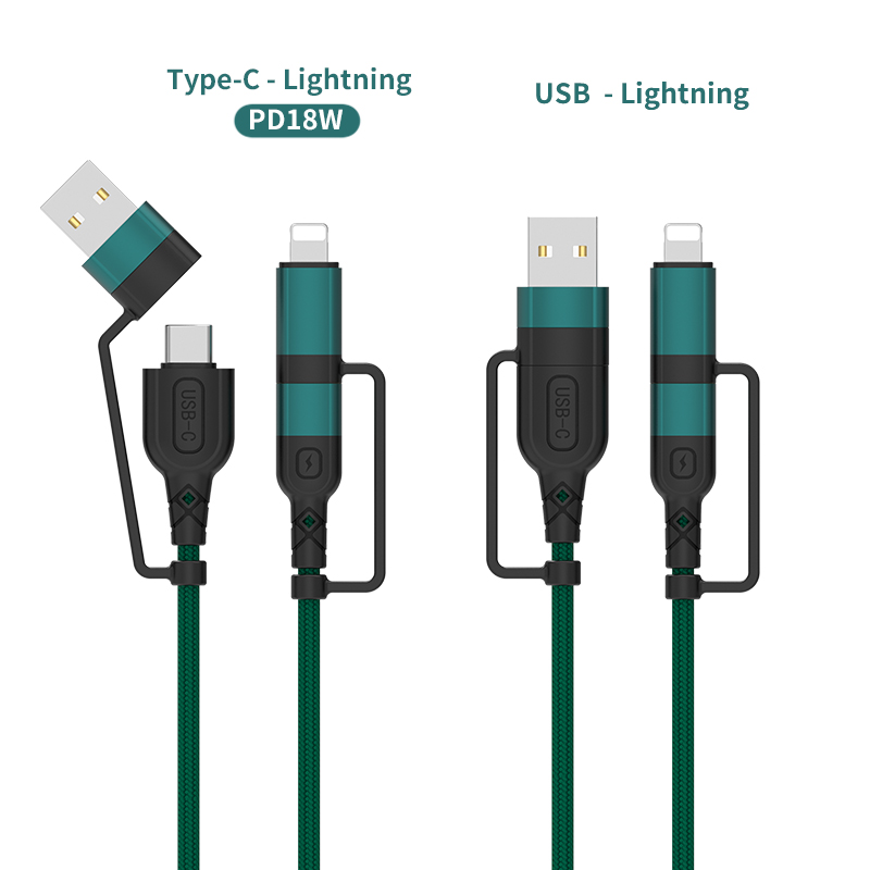 4 in 1 USB cable, PD cable, QC3.0 USB cable, super charge data cable - Image 2