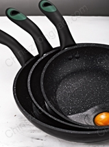 4 pieces black forged non-stick aluminum - Image 3
