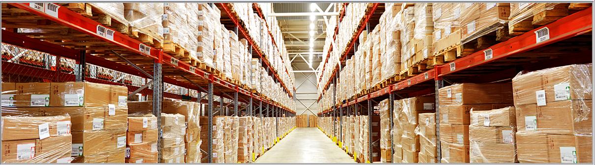 Warehouse storage of boxed electrical goods