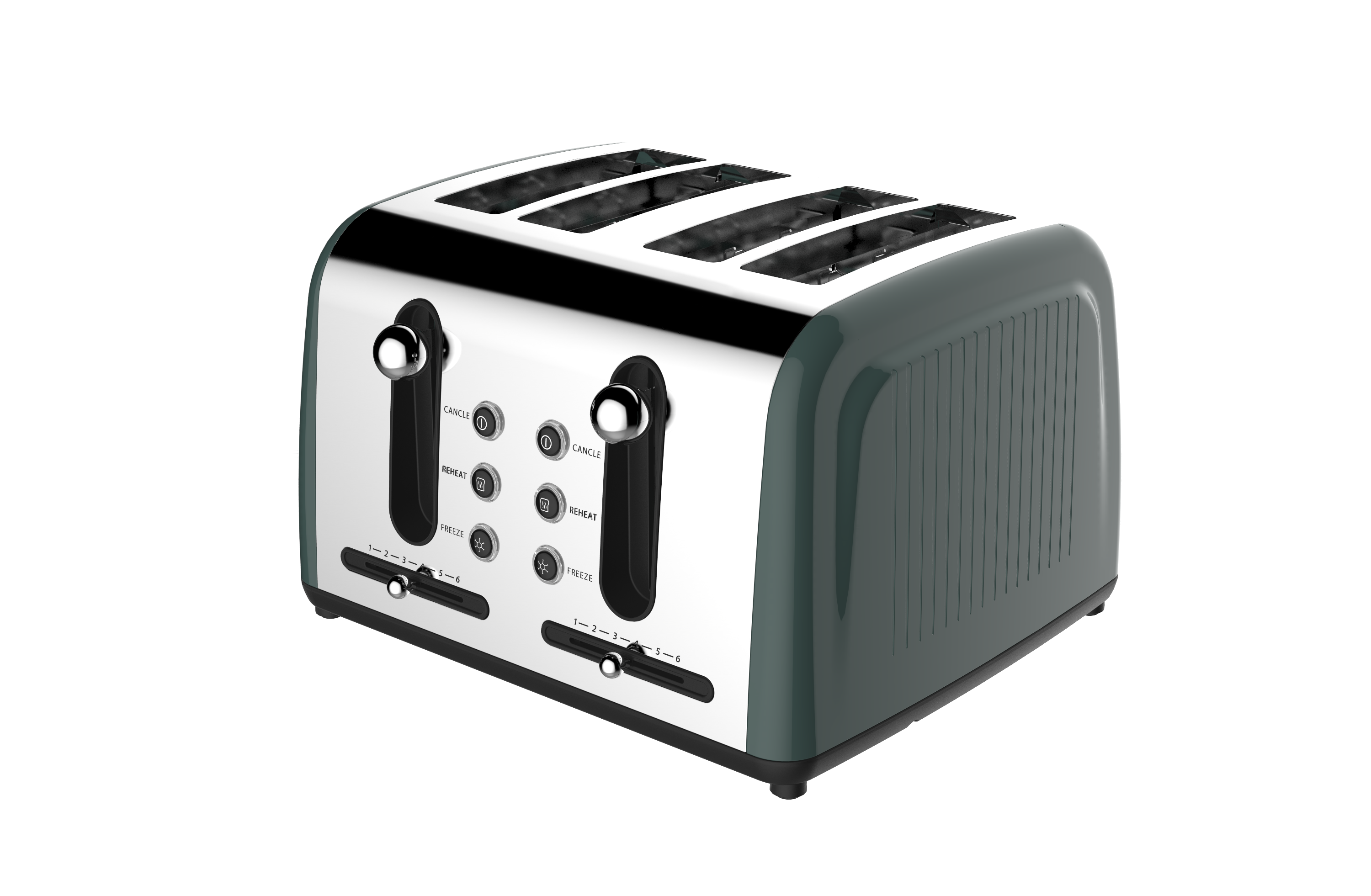 4 Slice Retro Toaster - Image 3