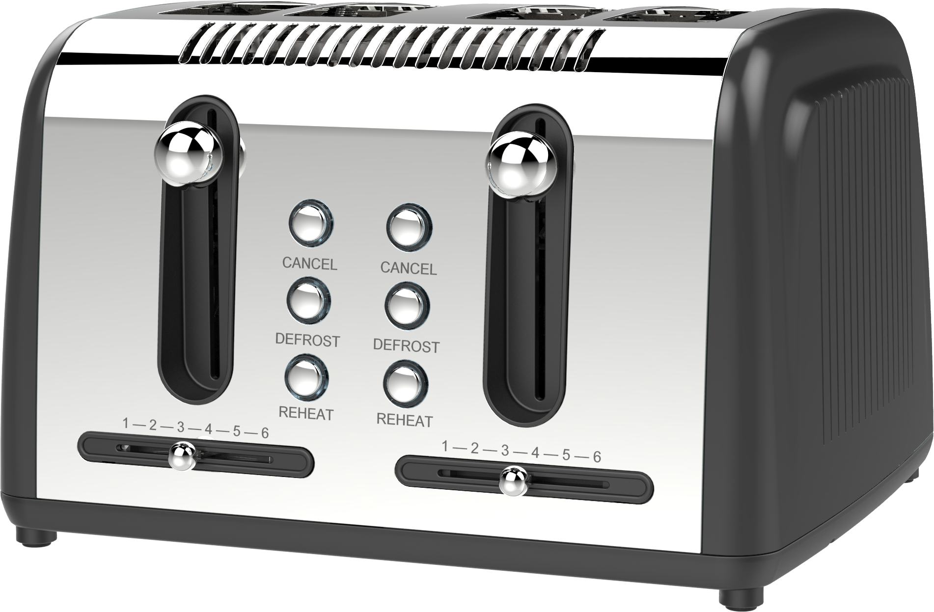 4 Slice Retro Toaster - Image 2