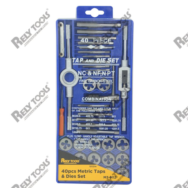 Metric Tap and Die Set - 40 Piece