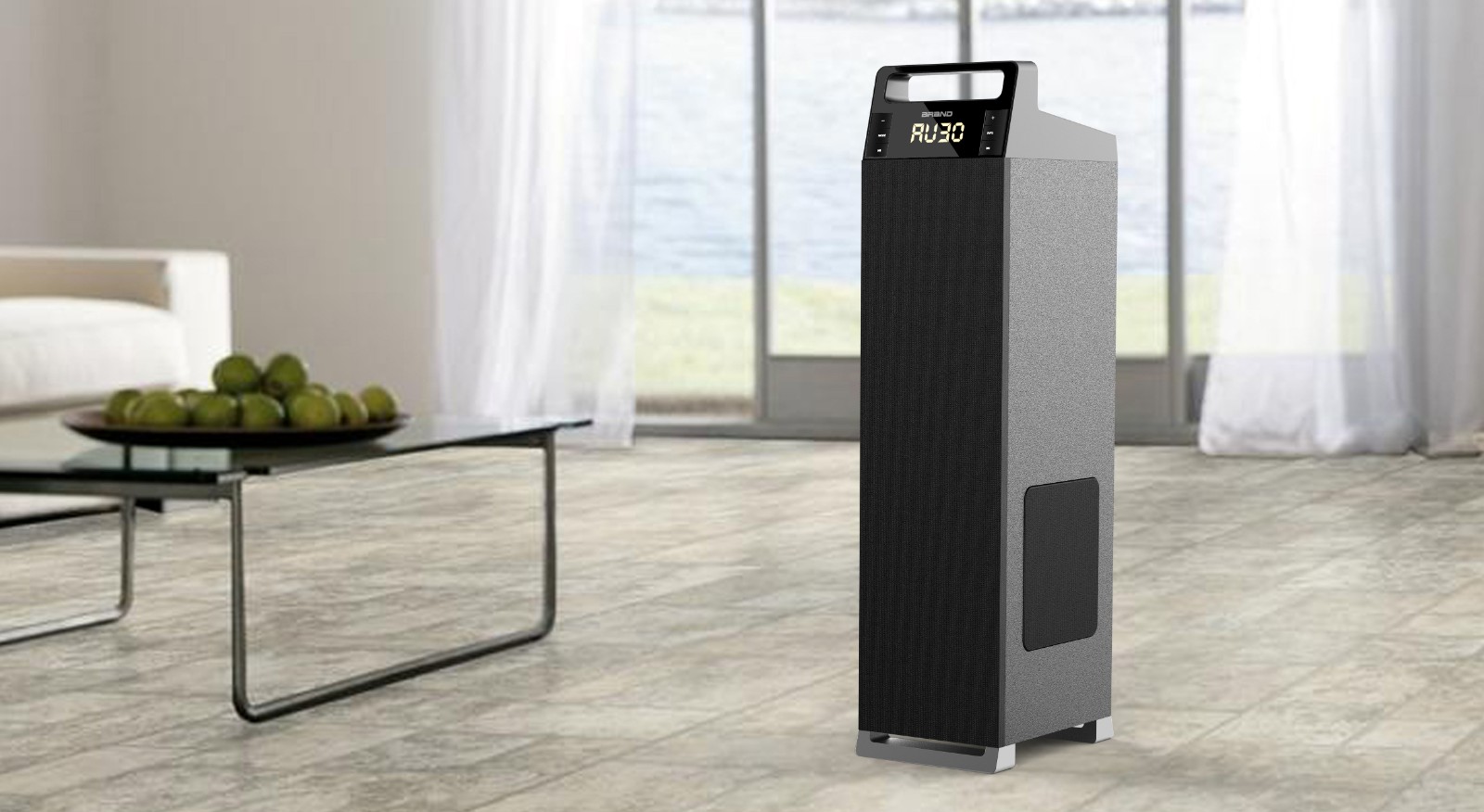 40w floor standing speakers with Bluetooth AUX USB/SD FM LED Remote MIC Jack Wireless MIC - Image 2