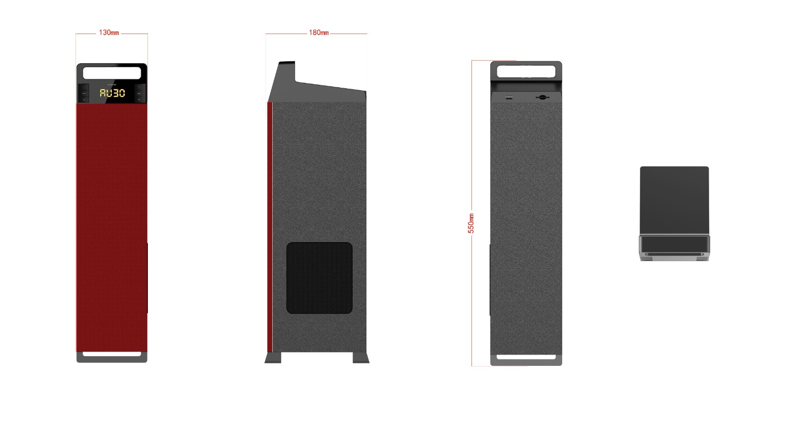 40W Floor Standing Speaker with Bluetooth, USB, SD, FM, and Microphone Support