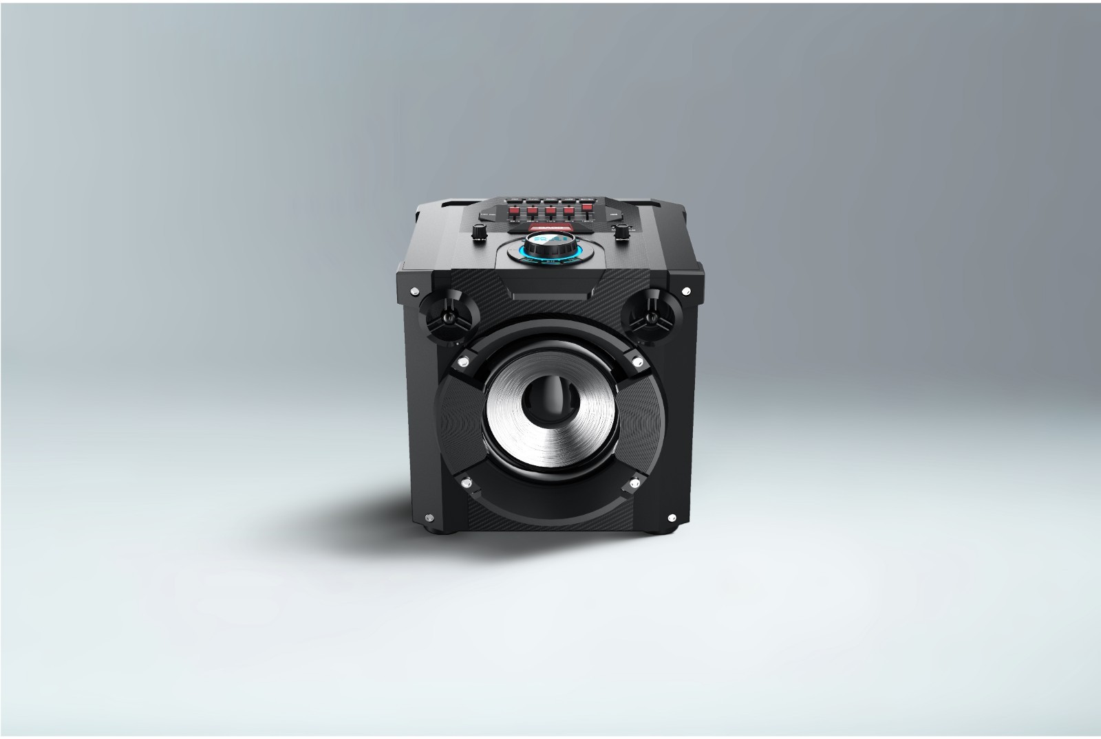 40W Party Speaker With EQ Adjustment/X-BASS/AUX IN/LED Display/Flashing Light/MIC - Image 2