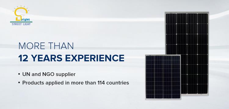 Polycrystalline solar panels for street lighting