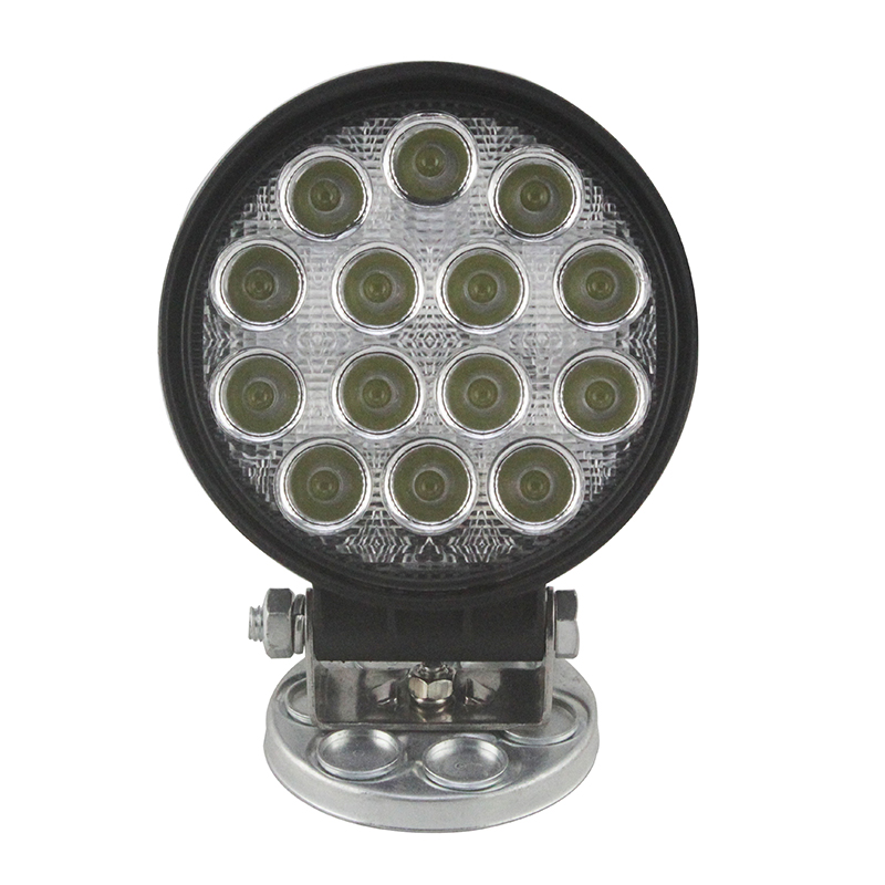 42W LED work light with circular LED arrangement and adjustable bracket