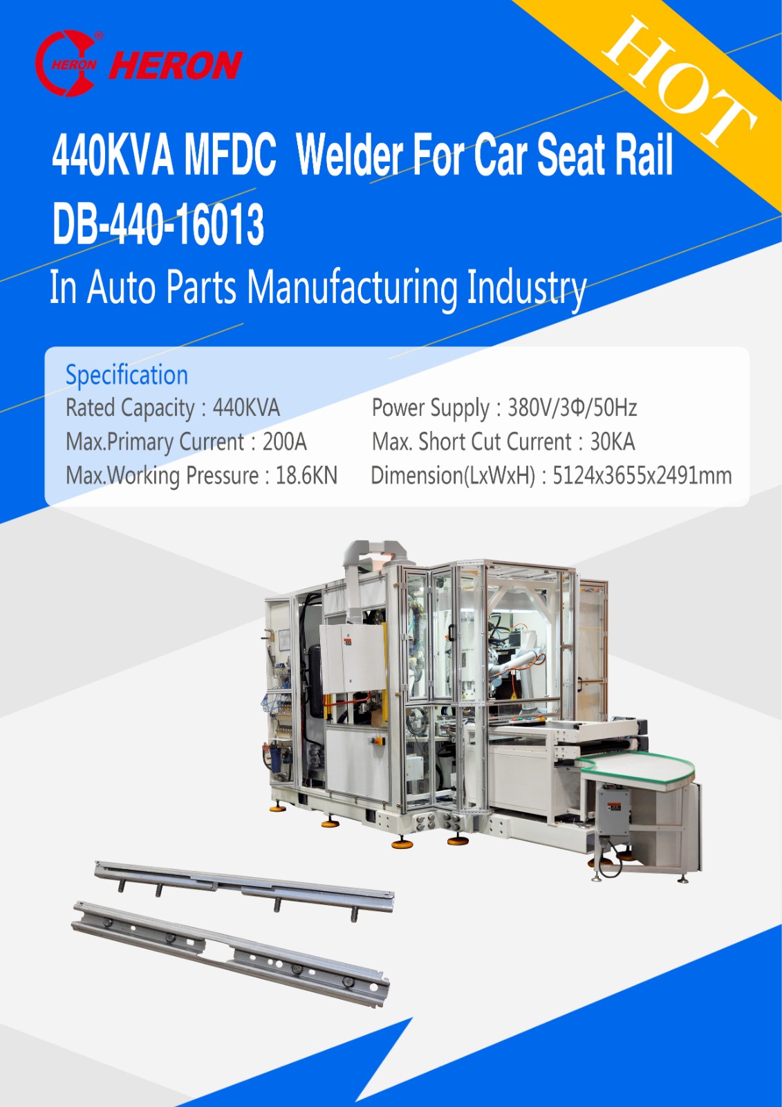 440KVA MFDC Welder For Car Seat Rail - Image 2