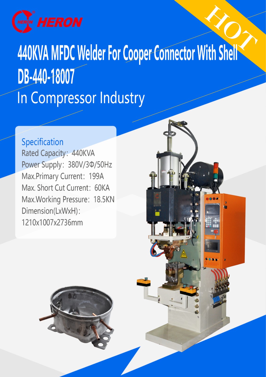 440KVA MFDC Welder For Cooper Connector With Shell - Image 2