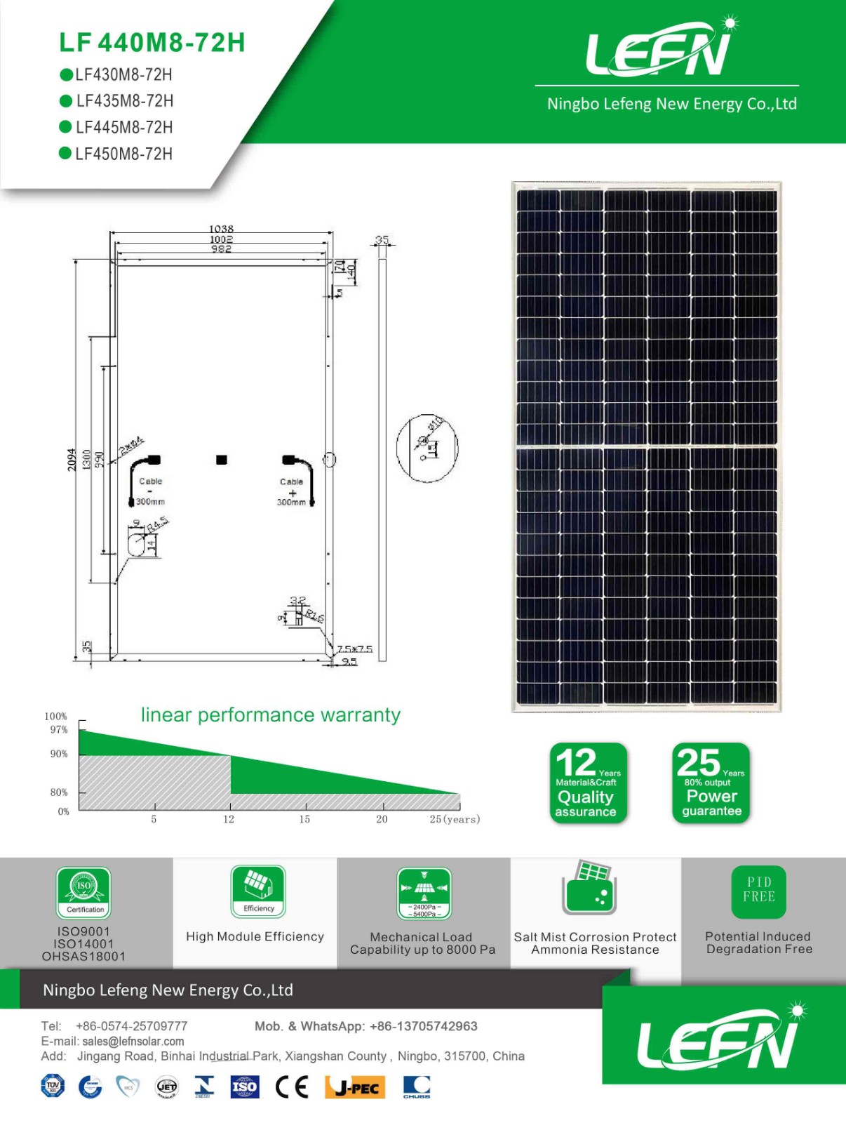 445W Monocrystalline Solar Panel