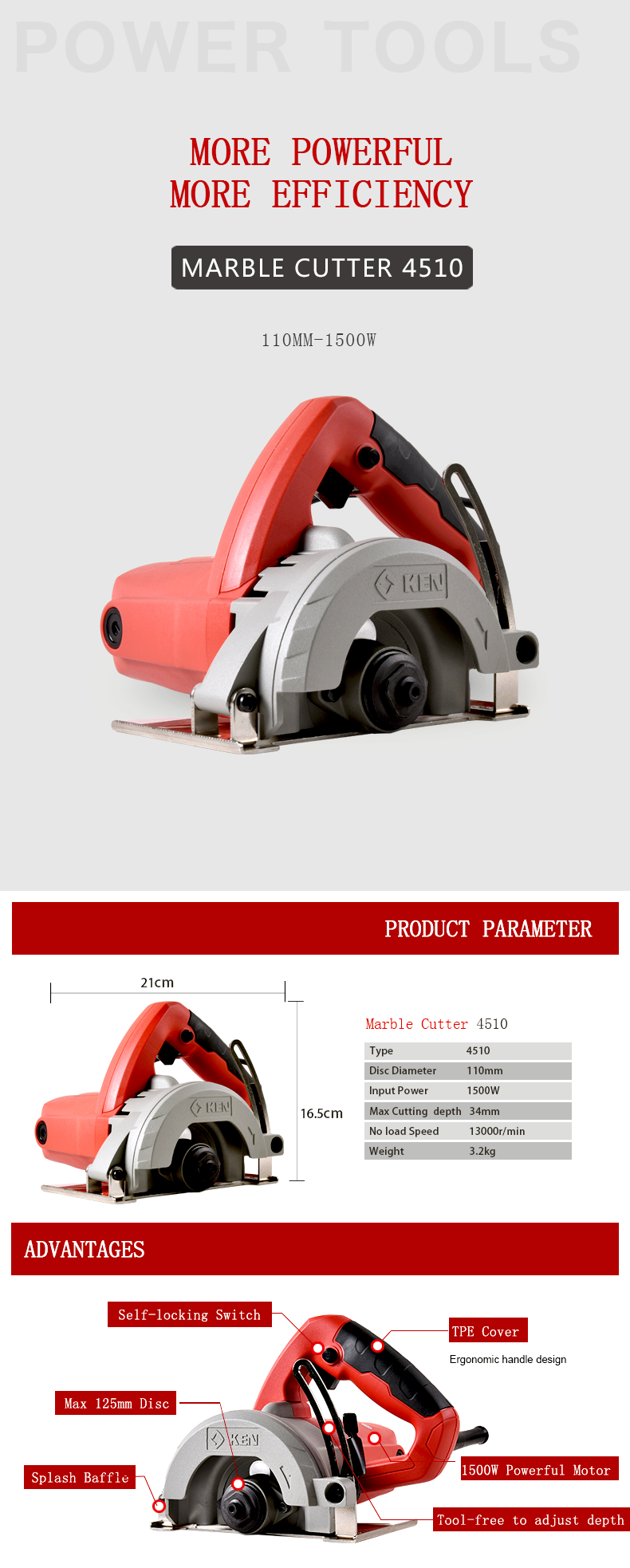 110mm Marble Cutter Dimensions and Key Features