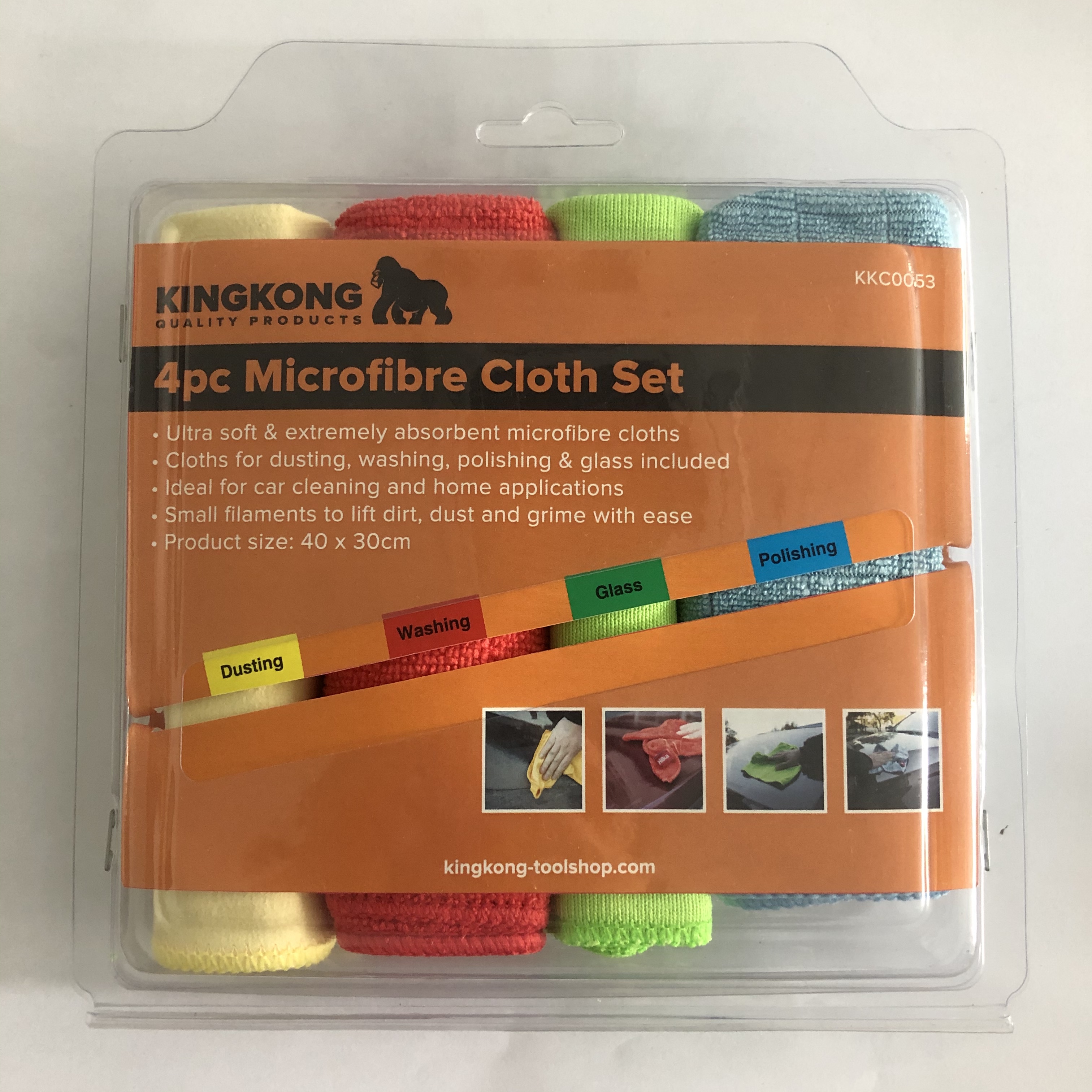 Microfibre Cleaning Cloths - 4-Piece Set