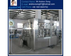 Close-up of the automated rinsing and filling system