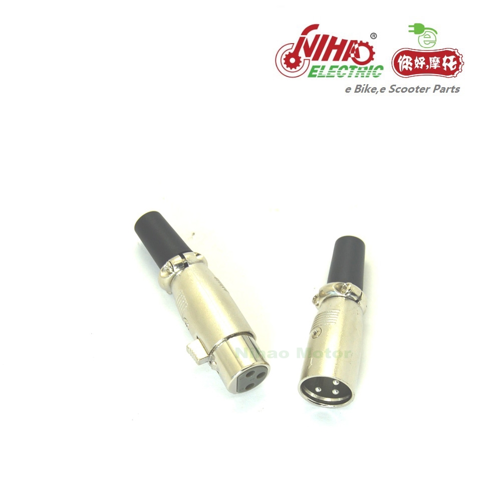 Robust XLR male connector for e-bike motors