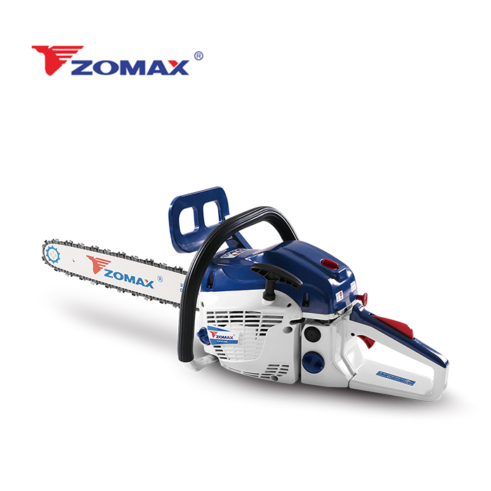 Ergonomic handle and engine housing of the gasoline chainsaw
