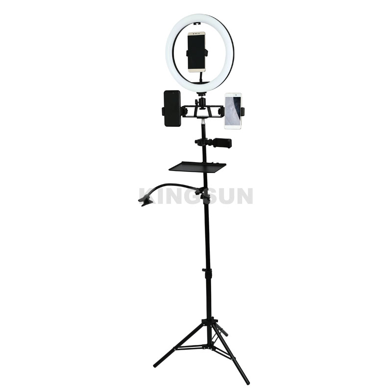 51" remote 10.2" selfie ring light with phone holder and adjustable telescopic tripod stand for live stream - Image 2