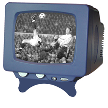 5.5-inch Black and White Portable TV with AM/FM Radio